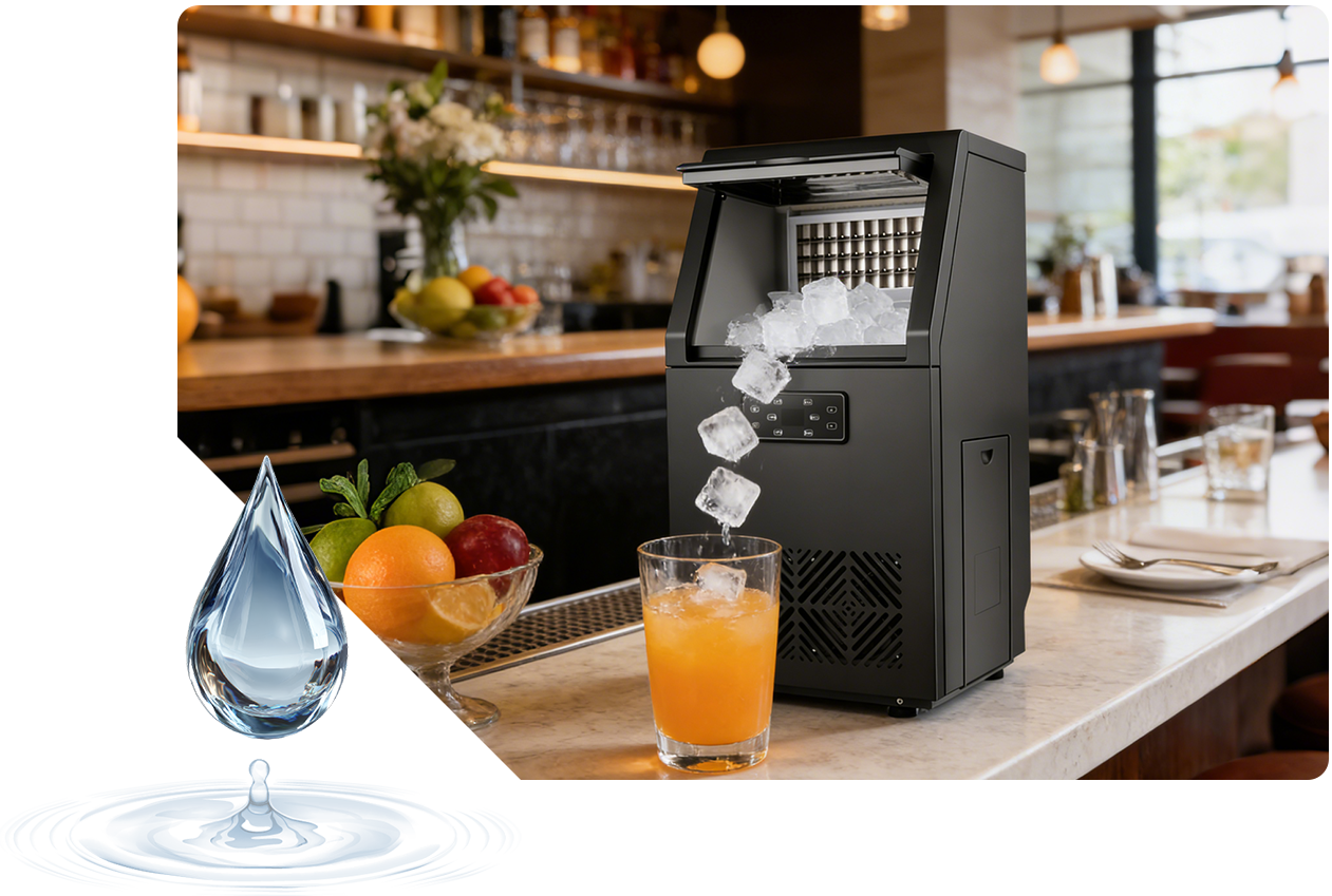 Creador de hielo en forma de cubo